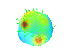 Distribution of scalp potentials generated by the background noise 